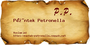 Péntek Petronella névjegykártya